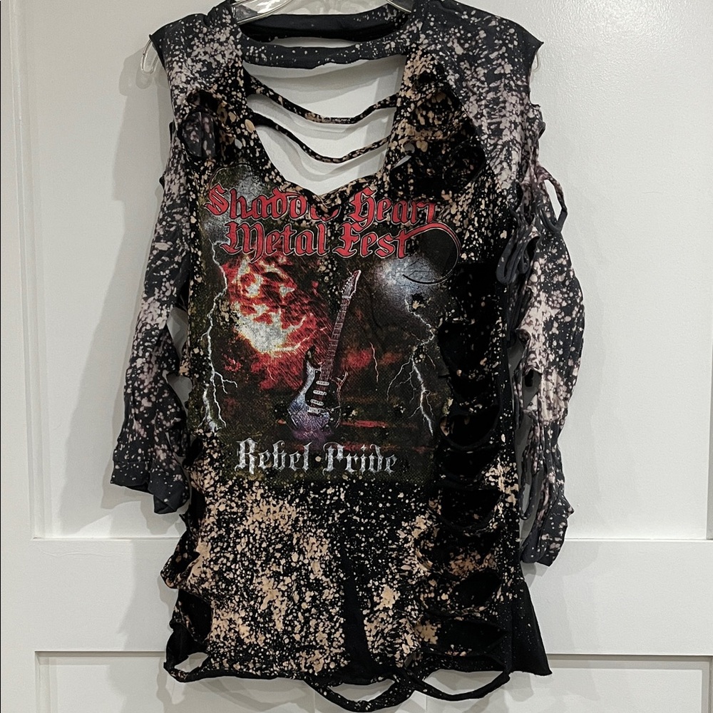 Rebel Pride Graphic Tee - Black and White
